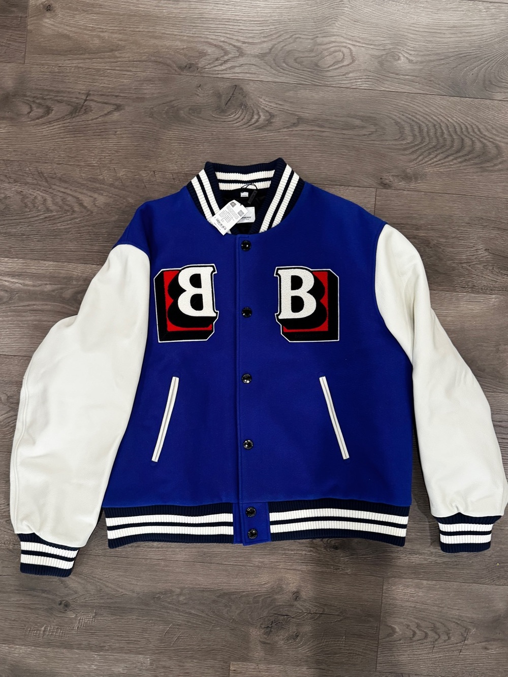 Burberry Letter Graphic Varsity Jacket